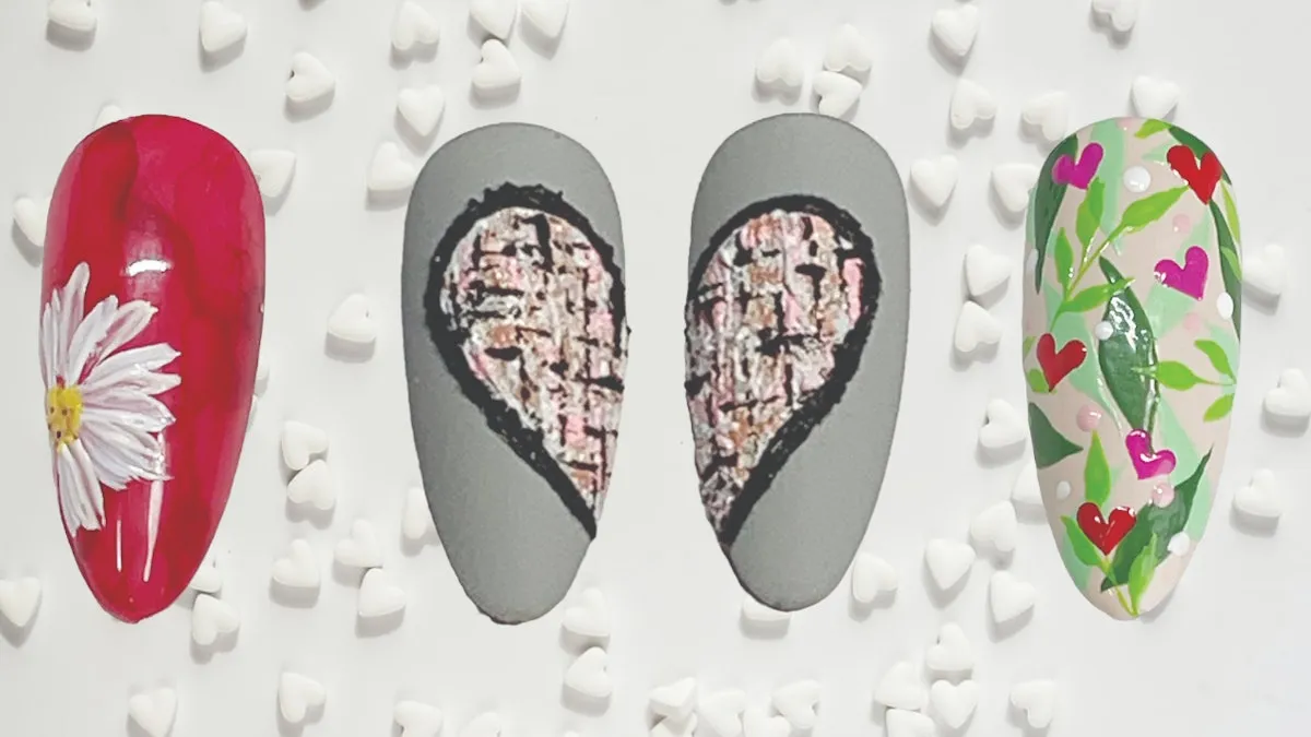 3 Stunning Valentine's Day Nail Designs