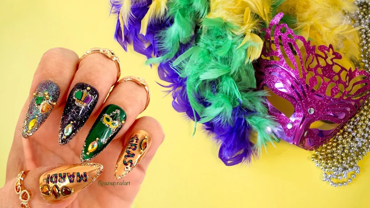 5 Creative Mardi Gras Nail Looks to Try