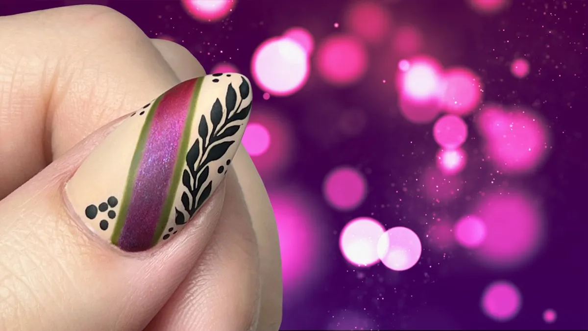 How to Create Abstract Fall Ombré Nail Art