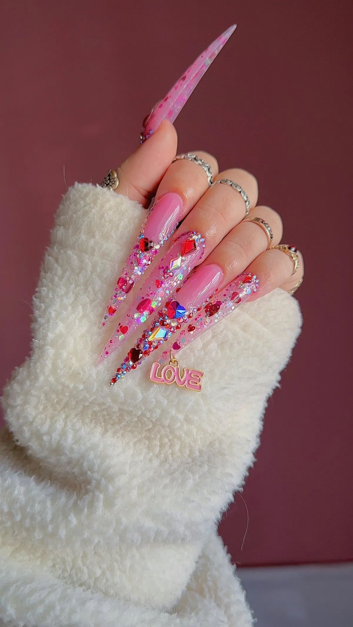 How to Create 'Stuck In Love' Nail Design