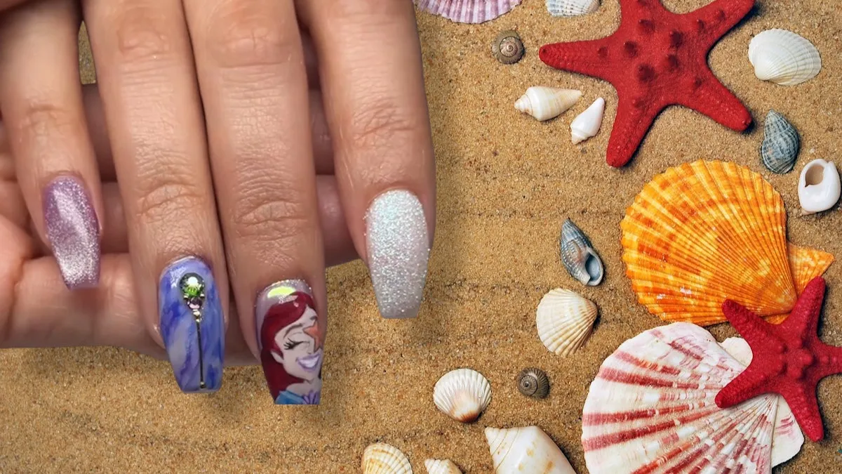How to Create Little Mermaid Inspired Nails