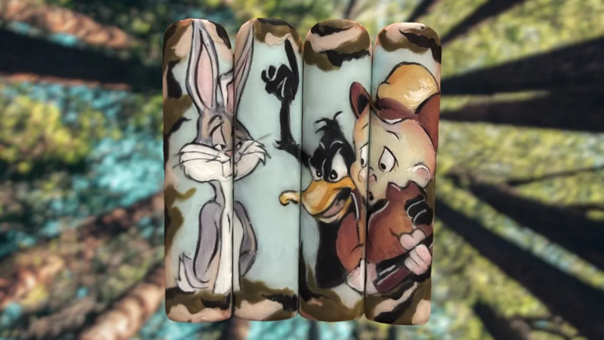 How to Create Looney Tunes Nail Art