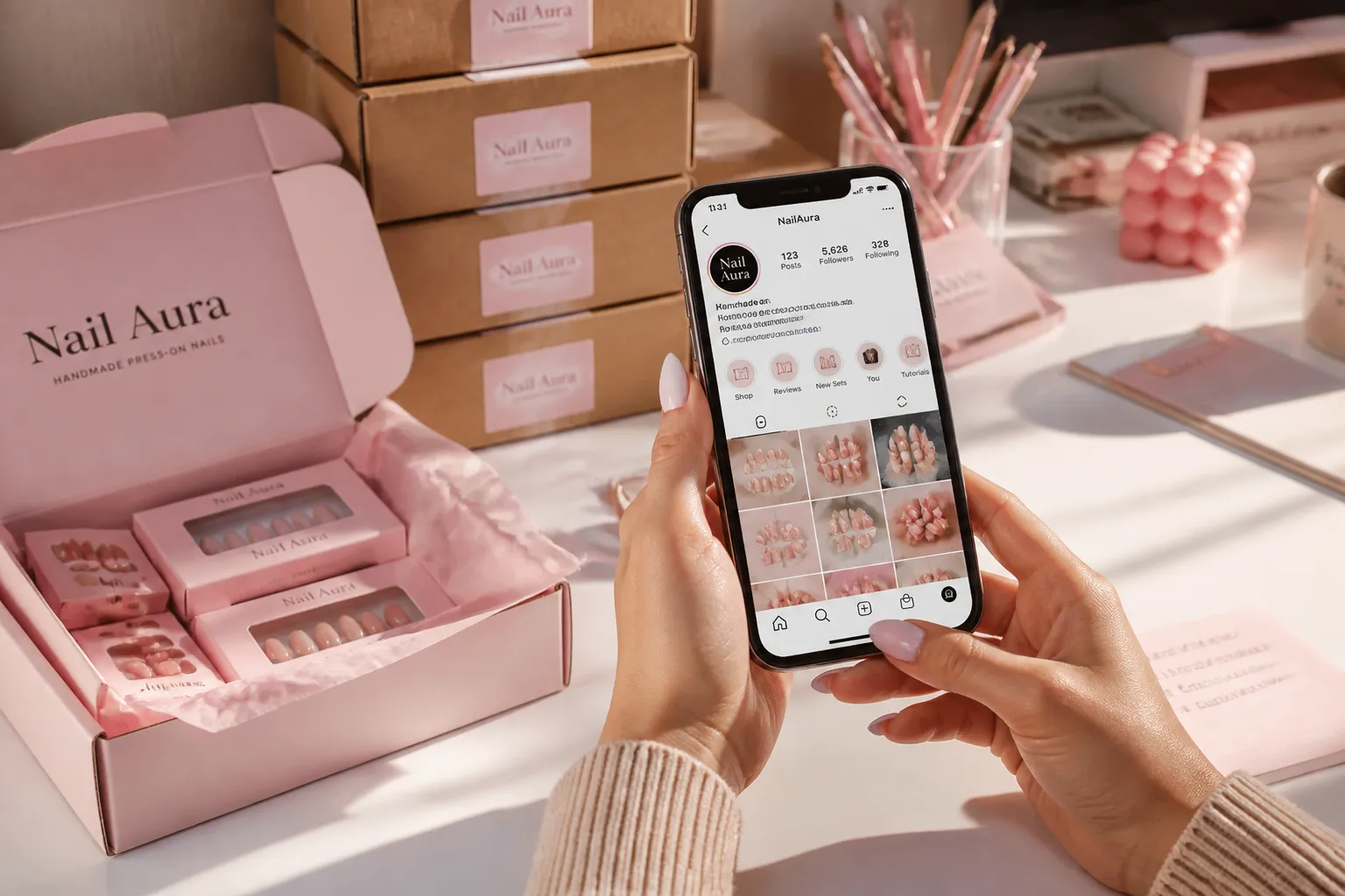 Marketing Your Press On Nail Brand on TikTok and Instagram