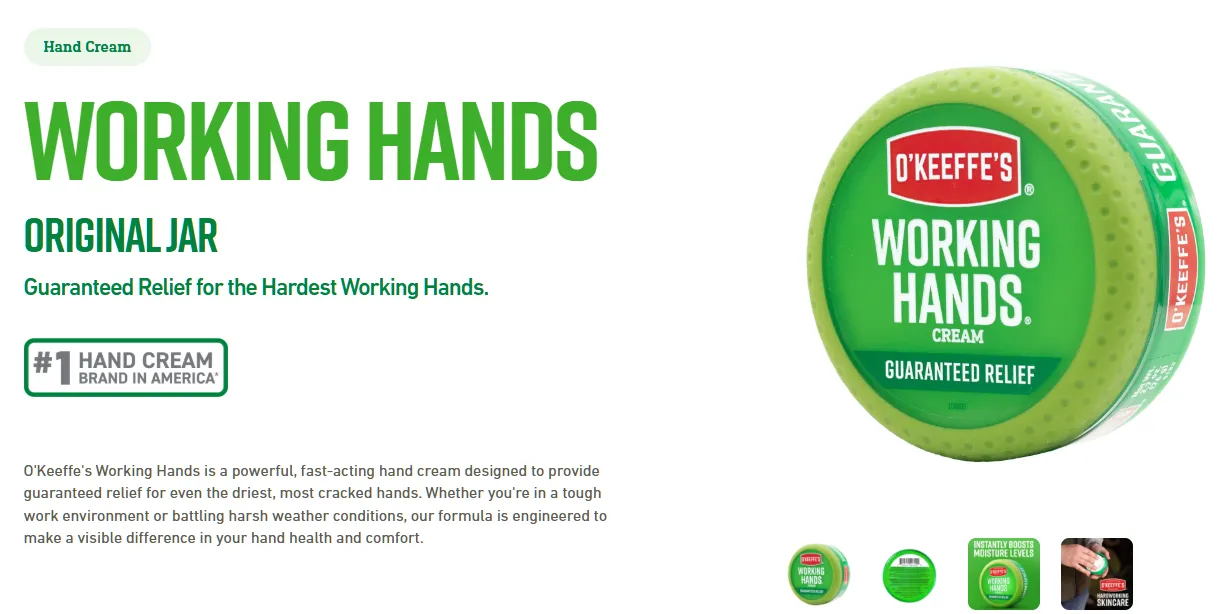 O’Keeffe’s Working Hands Cream: Ultimate Relief for Cracked Hands