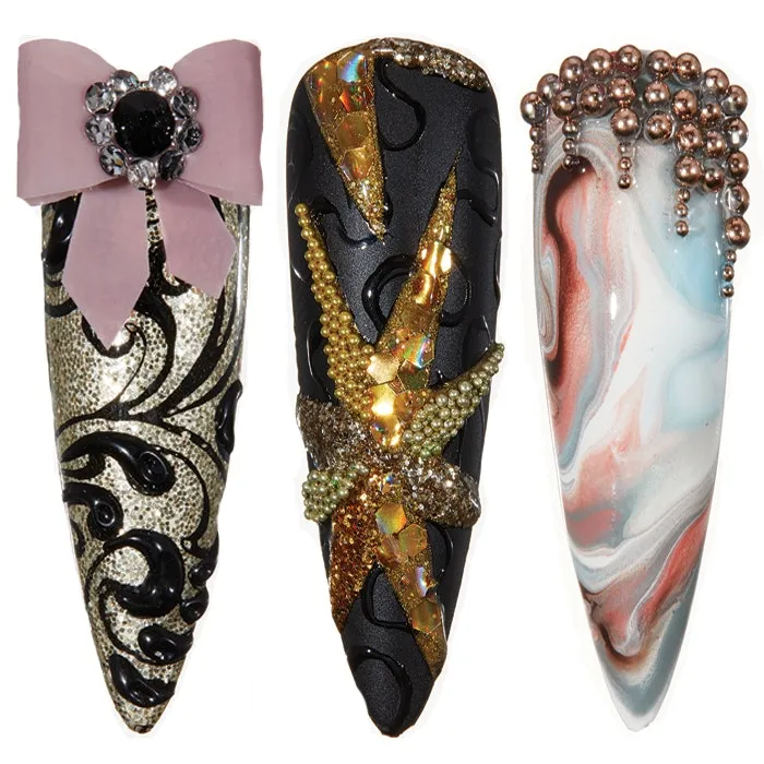 Tracy Lee’s Glitzy Metallic Nail Art from NYFW