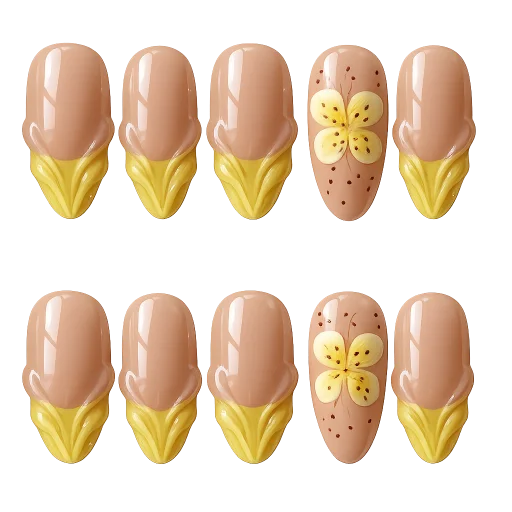 Press-on Nails Wholesale $7.90 Amber Petals by Yabe Vietnam