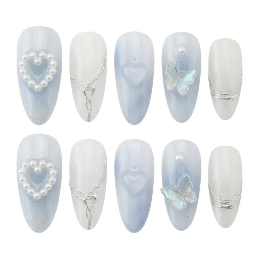 Press-on Nails Wholesale $7.90 Azure Harmony by Yabe Vietnam