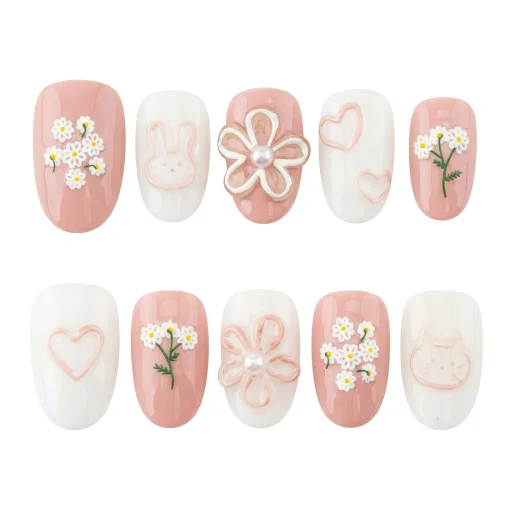 Press-on Nails Wholesale $7.90 Blossom Charm by Yabe Vietnam