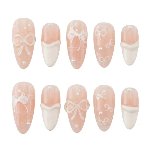 Press-on Nails Wholesale $7.90 Blushing Elegance by Yabe Vietnam