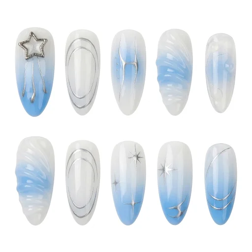 Press-on Nails Wholesale $7.90 Celestial Swirls by Yabe Vietnam