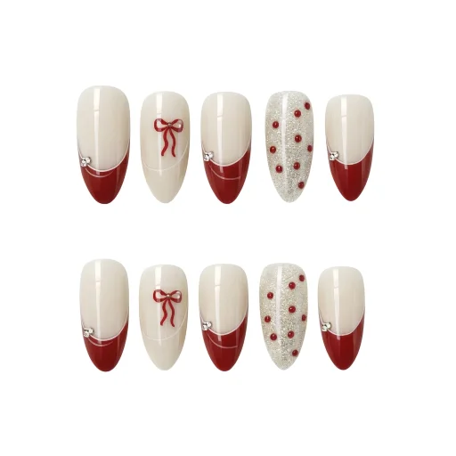 Press-on Nails Wholesale $7.90 Crimson Charm by Yabe Vietnam