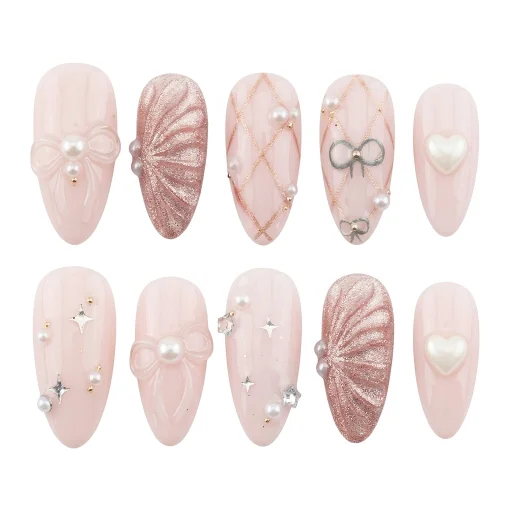 Press-on Nails Wholesale $7.90 Elegance Charm by Yabe Vietnam