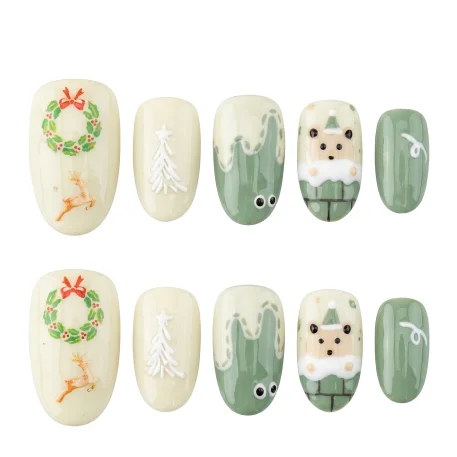 Press-on Nails Wholesale $7.90 Festive Charm by Yabe Vietnam