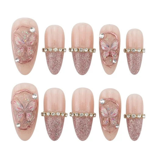 Press-on Nails Wholesale $7.90 Flutter Elegance by Yabe Vietnam