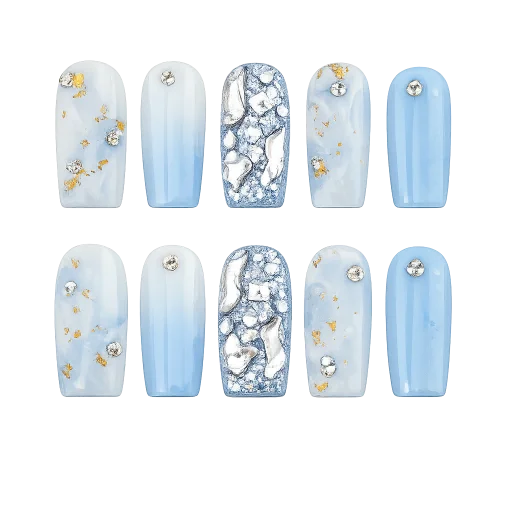 Press-on Nails Wholesale $7.90 Frosted Elegance by Yabe Vietnam