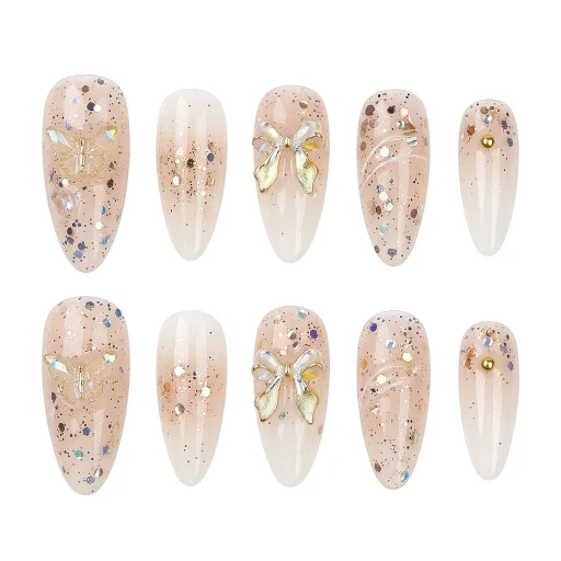 Press-on Nails Wholesale $7.90 Glam Bow by Yabe Vietnam