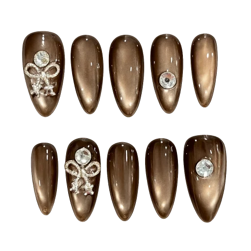Press-on Nails Wholesale $6.90 Glam Bronze by Yabe Vietnam