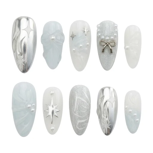 Press-on Nails Wholesale $7.90 Glistening Elegance by Yabe Vietnam
