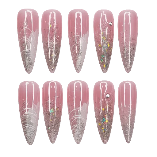 Press-on Nails Wholesale $7.90 Glitter Whirl by Yabe Vietnam