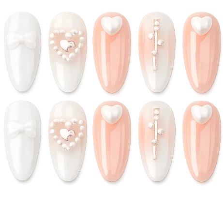 Press-on Nails Wholesale $7.90 Ivory Enchantment by Yabe Vietnam