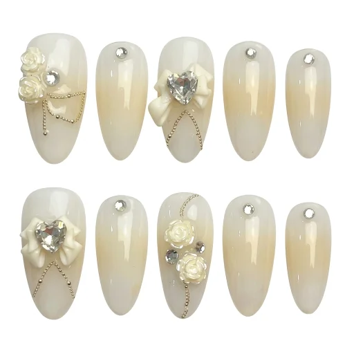 Press-on Nails Wholesale $7.90 Ivory Luster by Yabe Vietnam