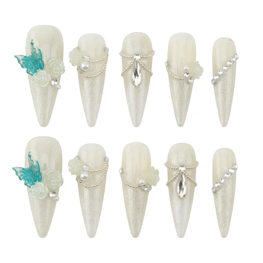 Press-on Nails Wholesale $7.90 Ivory Radiance by Yabe Vietnam