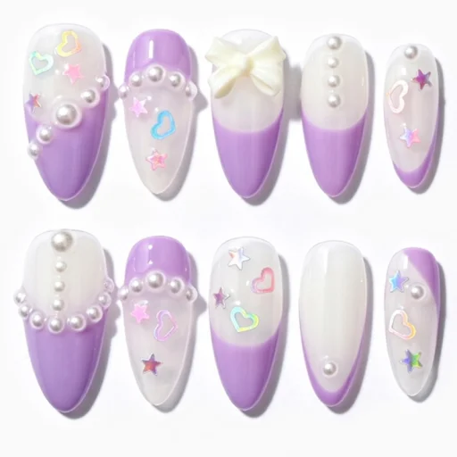 Press-on Nails Wholesale $6.90 Lavender Elegance by Yabe Vietnam