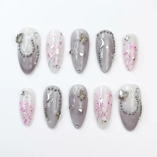 Press-on Nails Wholesale $7.90 Lunar Petals by Yabe Vietnam