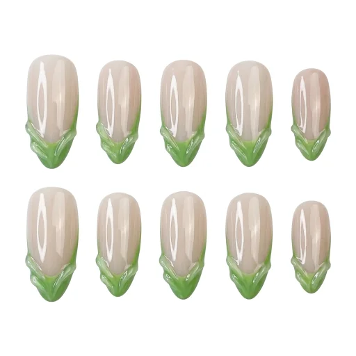 Press-on Nails Wholesale $7.90 Mint Elegance by Yabe Vietnam