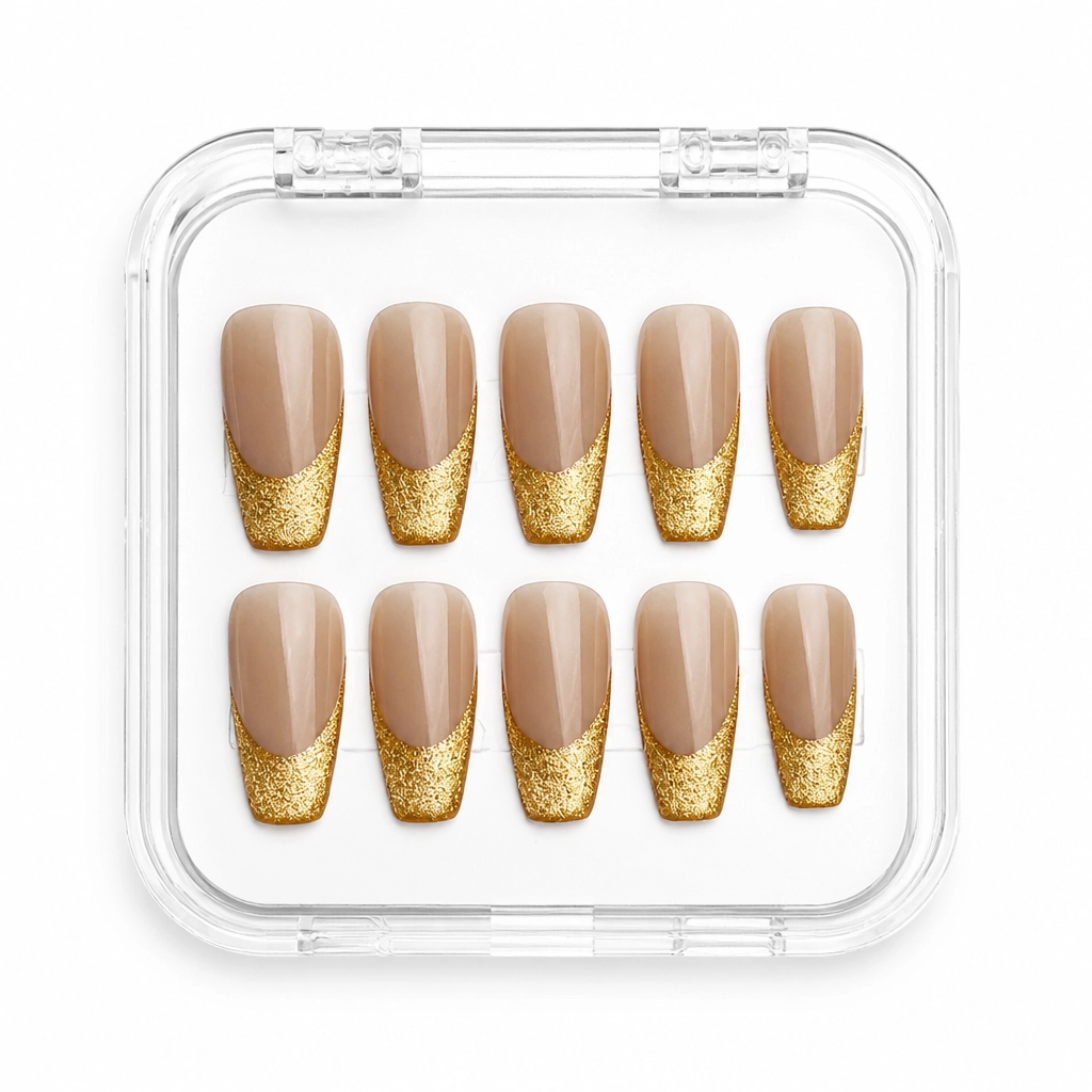 Press-on Nails Wholesale $6.90 Gilded Elegance by Yabe Vietnam