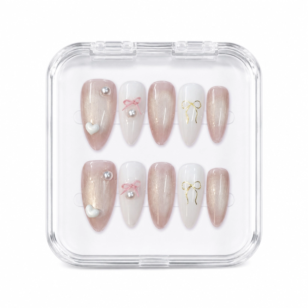Press-on Nails Wholesale $6.90 Nude Celestial Sparkle by Yabe Vietnam