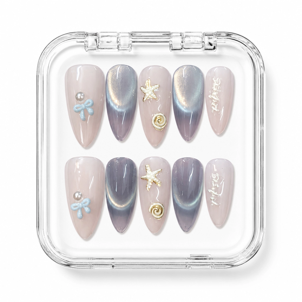 Press-on Nails Wholesale $6.90 Taupe Celestial Elegance by Yabe Vietnam