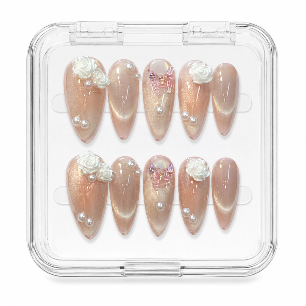 Press-on Nails Wholesale $6.90 Velvet Champagne by Yabe Vietnam