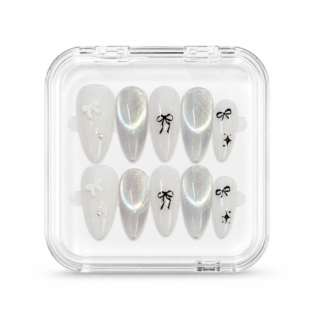 Press-on Nails Wholesale $6.90 Nude Ethereal Sparkle by Yabe Vietnam