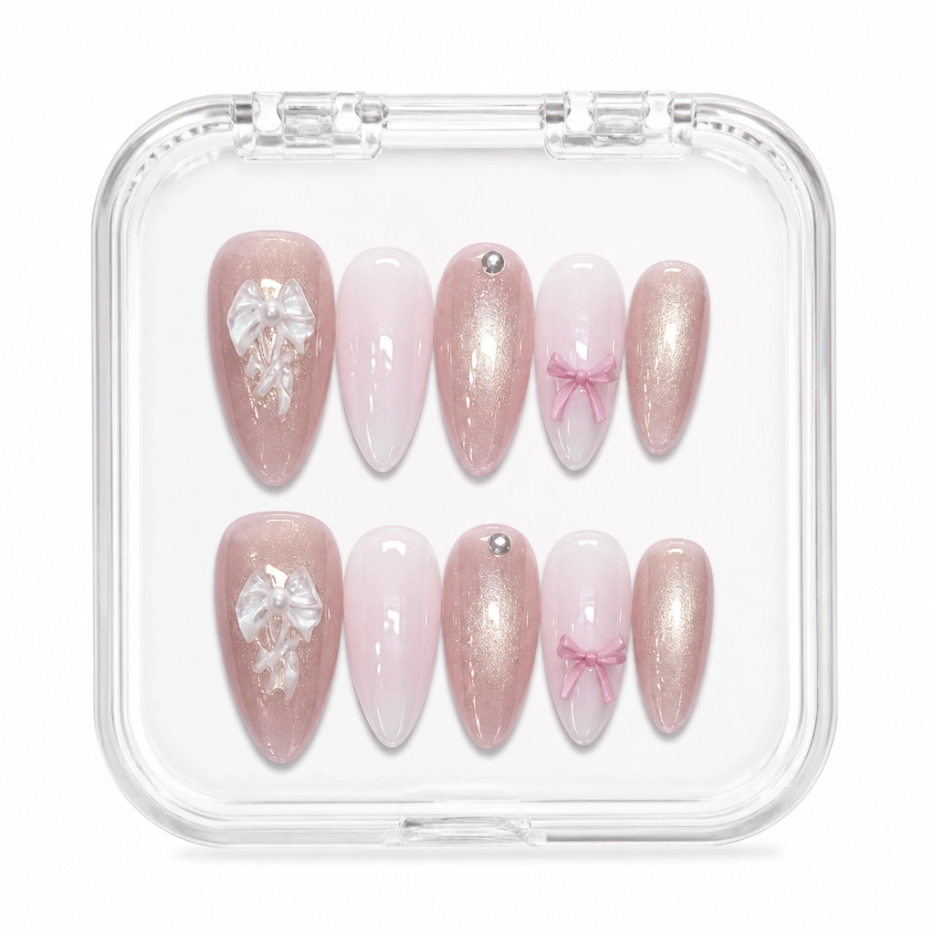 Press-on Nails Wholesale $6.90 Rose Lace Elegance by Yabe Vietnam