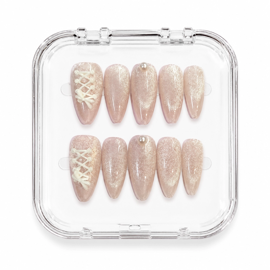 Press-on Nails Wholesale $6.90 Champagne Glam by Yabe Vietnam
