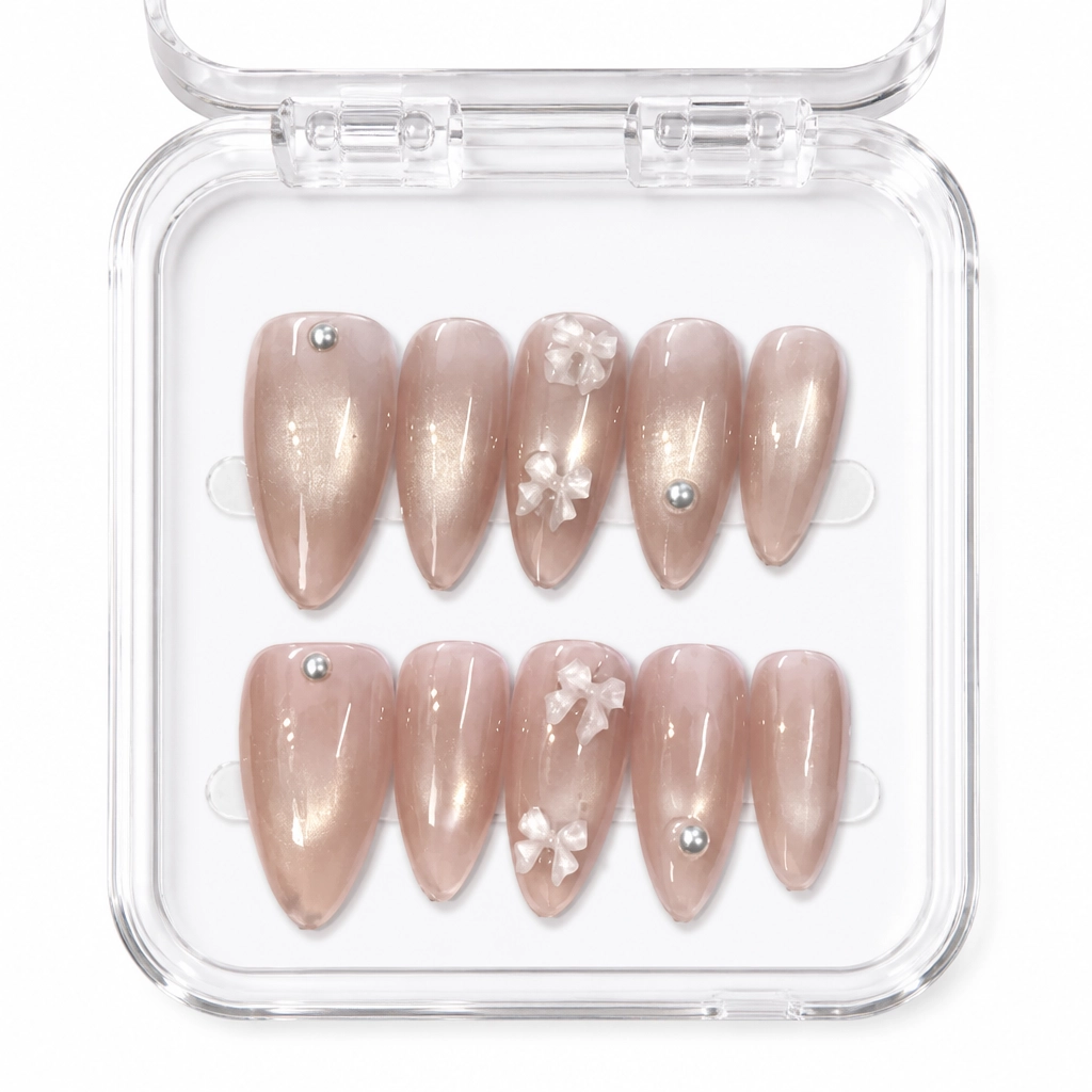 Press-on Nails Wholesale $6.90 Nude Shimmer Elegance by Yabe Vietnam