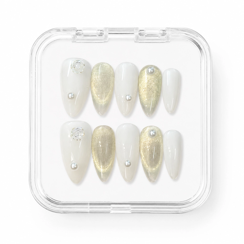 Press-on Nails Wholesale $6.90 Golden Elegance by Yabe Vietnam