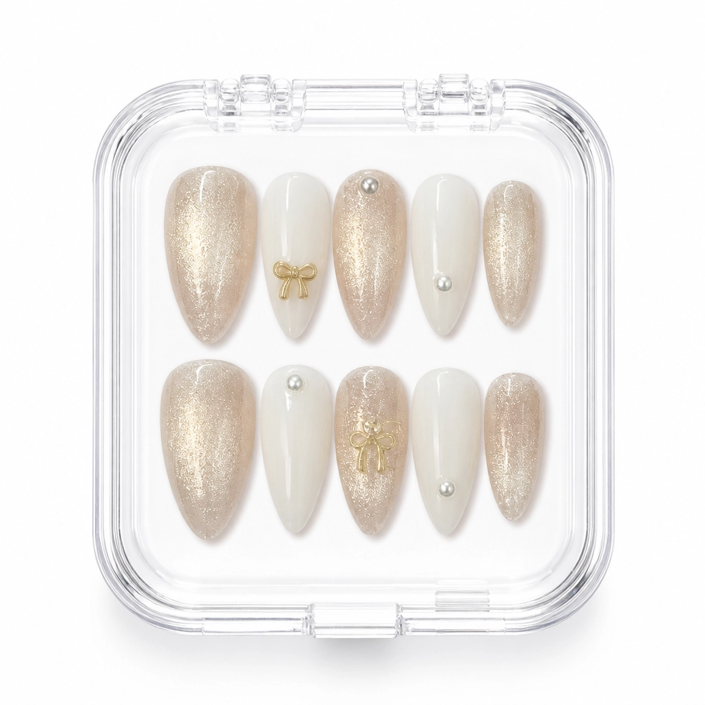 Press-on Nails Wholesale $6.90 Golden Glamour by Yabe Vietnam