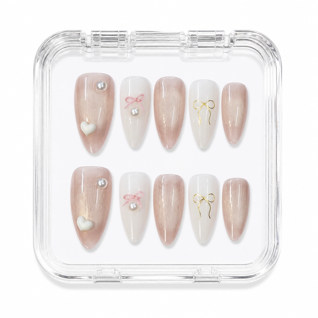 Press-on Nails Wholesale $6.90 Sparkle Blush by Yabe Vietnam