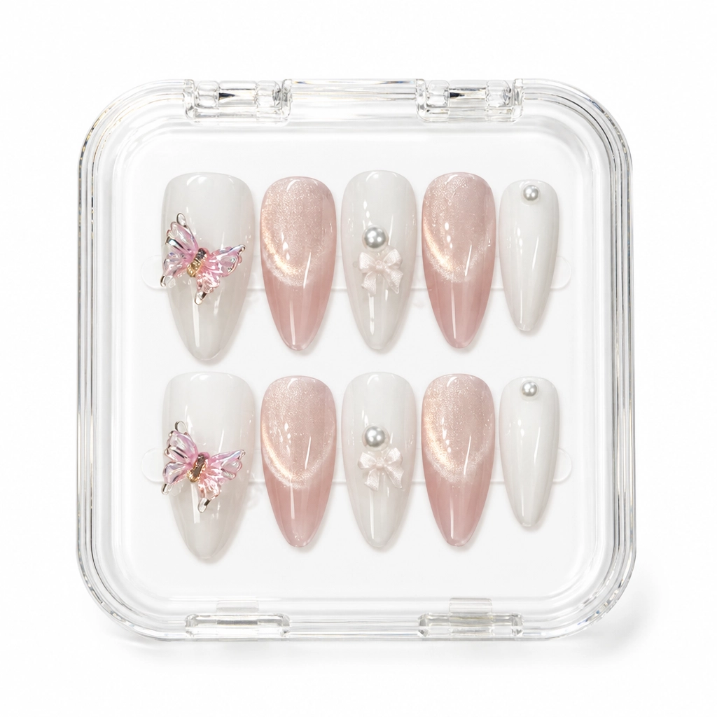 Press-on Nails Wholesale $6.90 Blush Sparkle by Yabe Vietnam