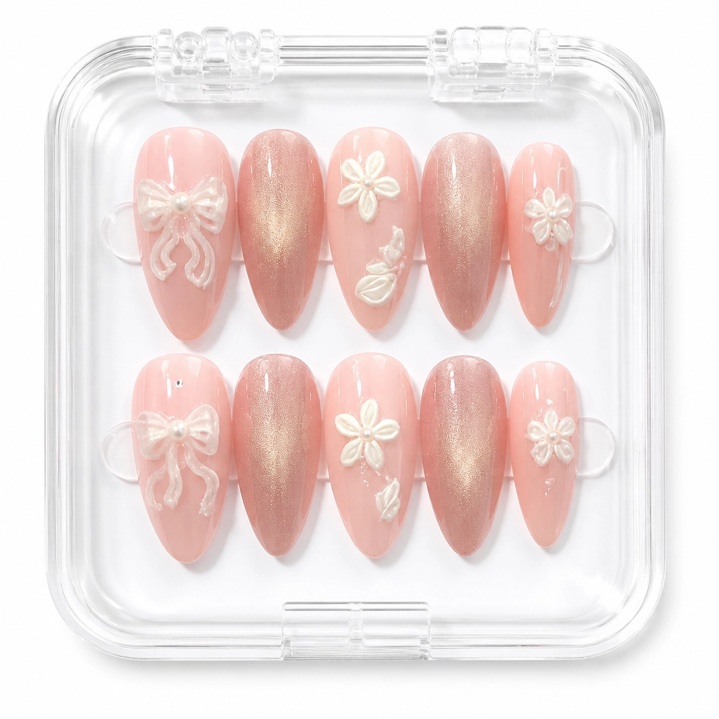 Press-on Nails Wholesale $6.90 Dusty Rose Glam by Yabe Vietnam