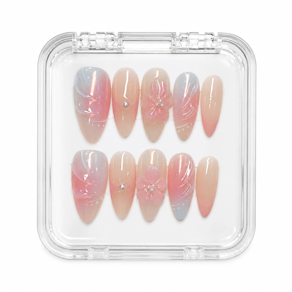 Press-on Nails Wholesale $6.90 Sunset Petal Dream by Yabe Vietnam