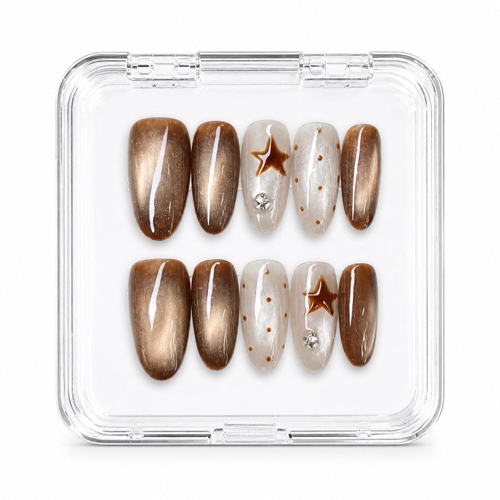 Press-on Nails Wholesale $6.90 Bronze Star Luxe by Yabe Vietnam