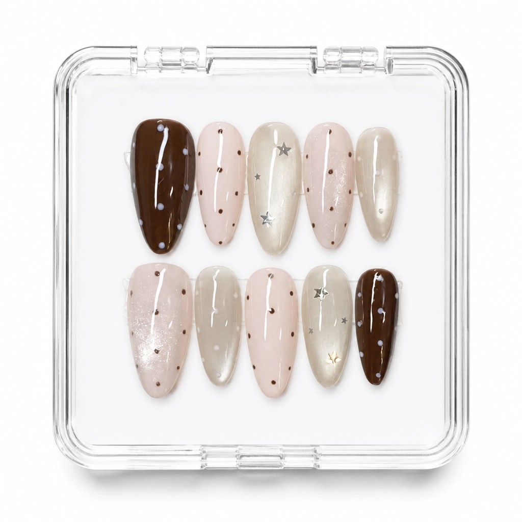 Press-on Nails Wholesale $6.90 Cocoa Starlight by Yabe Vietnam