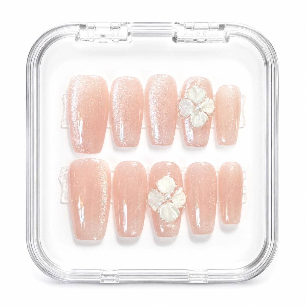 Press-on Nails Wholesale $6.90 Petal Blush Glow by Yabe Vietnam