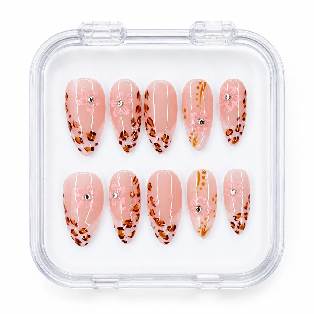 Press-on Nails Wholesale $7.90 Tortoise Elegance by Yabe Vietnam