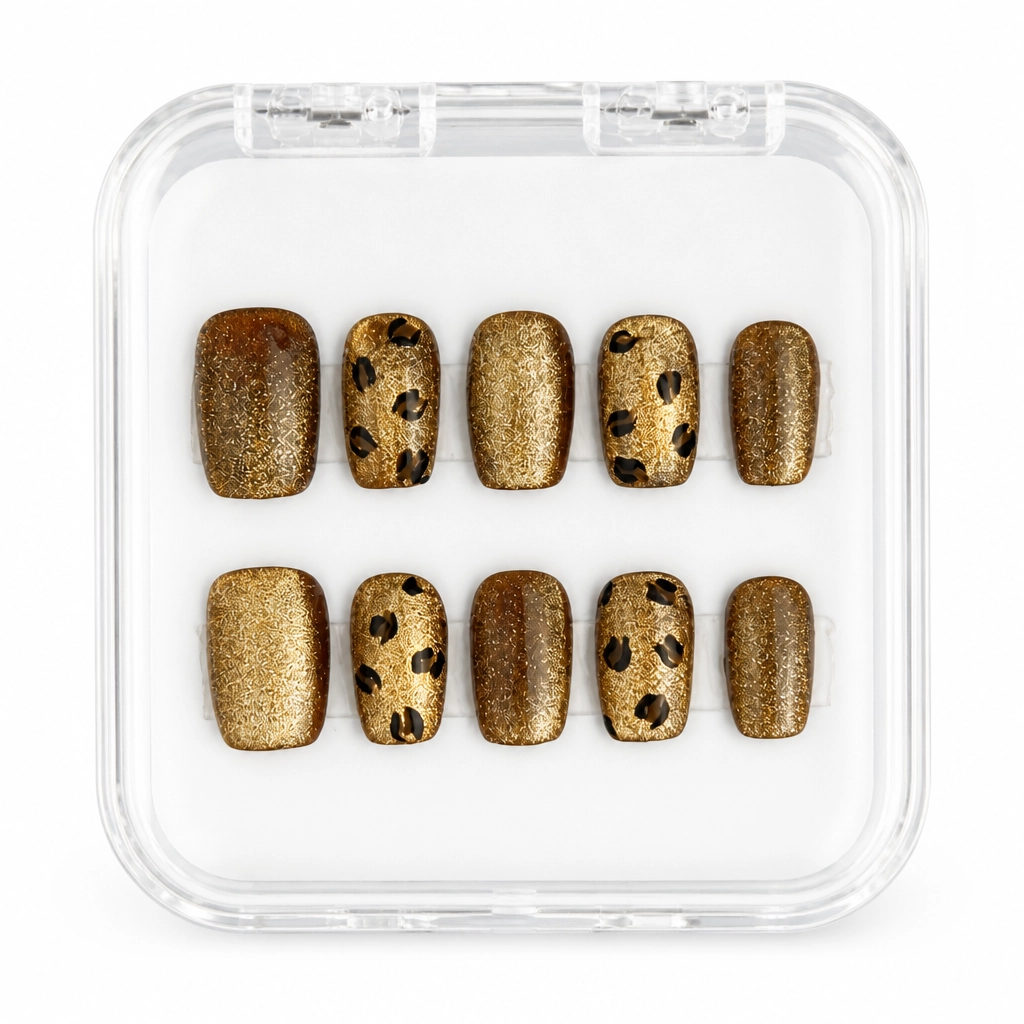 Press-on Nails Wholesale $7.90 Gold Leopard Luxe by Yabe Vietnam