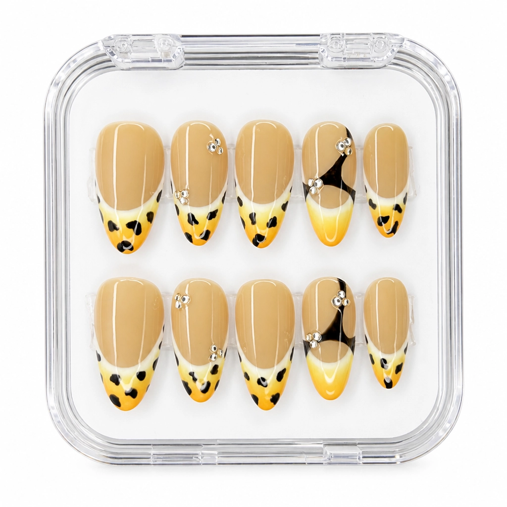 Press-on Nails Wholesale $7.90 Nude Luxe Spots by Yabe Vietnam