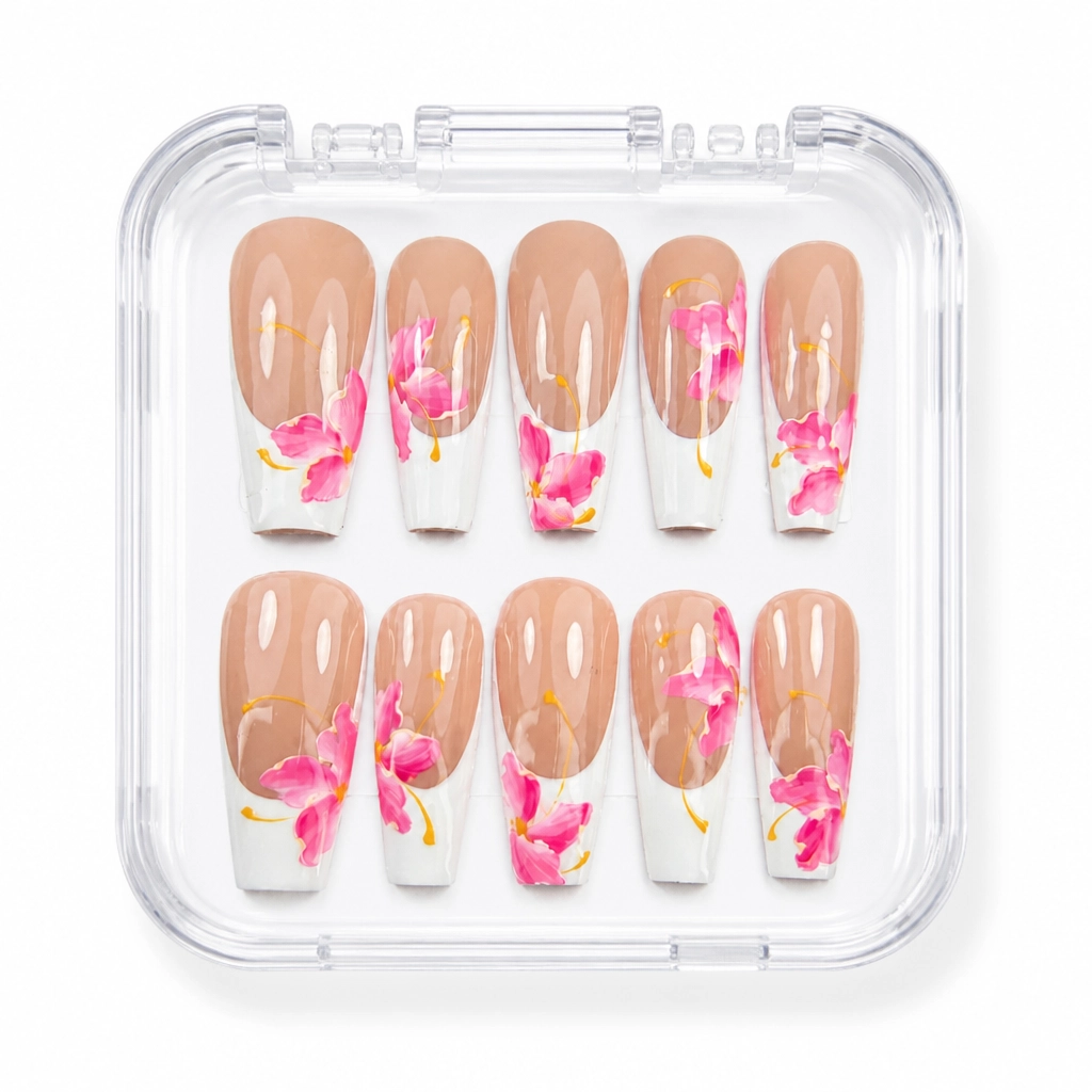 Press-on Nails Wholesale $7.90 Blossom Elegance by Yabe Vietnam